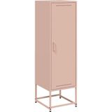 vidaXL Hoge kast 36x39x123 cm staal roze