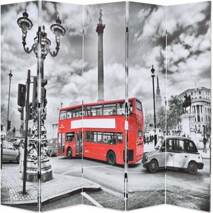 vidaXL-Kamerscherm-inklapbaar-Londen-bus-200x170-cm-zwart-en-wit