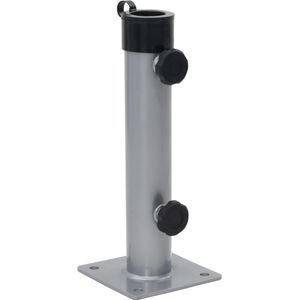vidaXL Parasolvoet voor Ø38/48 mm stok staal zilverkleurig