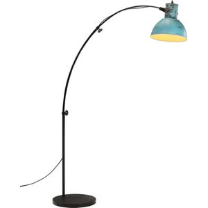 vidaXL Vloerlamp 25 W E27 150 cm verweerd blauw