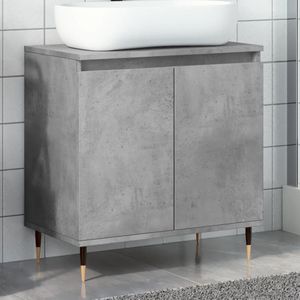 vidaXL Badkamerkast 58x33x60 cm bewerkt hout betongrijs