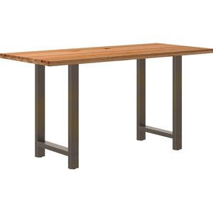 vidaXL Bartafel rechthoekig 180x80x92 cm massief eikenhout lichtbruin