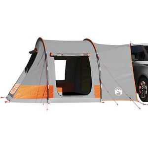 vidaXL Autotent 2-persoons waterdicht grijs en oranje
