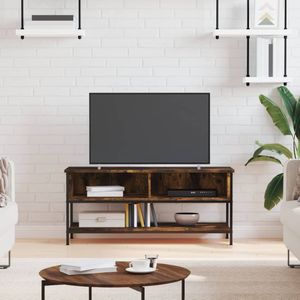 vidaXL - Tv-meubel - 100x35x45 - cm - bewerkt - hout - gerookt - eikenkleurig
