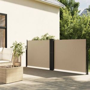 vidaXL Windscherm uittrekbaar 120x600 cm beige