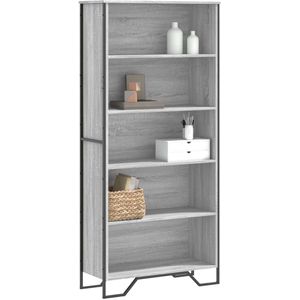 vidaXL Boekenkast 80x31x169 cm bewerkt hout grijs sonoma eikenkleurig