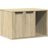 vidaXL Kattenbakkast 60x40x40 cm bewerkt hout sonoma eikenkleurig