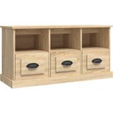 VidaXL Tv-meubel 100x35x50 cm - Bewerkt Hout - Sonoma Eikenkleurig