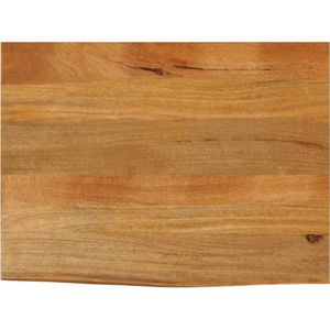 vidaXL Tafelblad met natuurlijke rand 80x60x2,5 cm massief mangohout