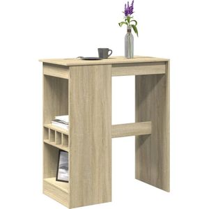 vidaXL Bartafel met rekken 90x47,5x103,5 cm bewerkt hout sonoma eiken