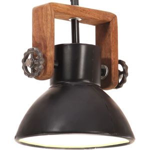 vidaXL Hanglamp industrieel rond 25 W E27 19 cm zwart