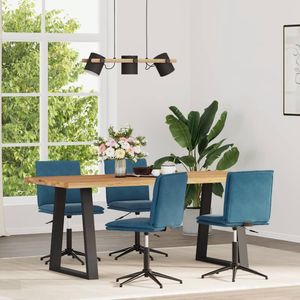 vidaXL Eetkamerstoelen 4 st fluweel blauw