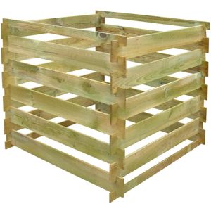 vidaXL - Compostbak - gelat - vierkant - 0,54 - m³ - hout