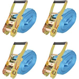 vidaXL Spanbanden 4 ton 8mx50mm blauw 4 st