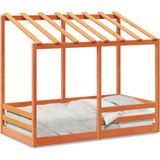 vidaXL Kinderbed met bedhuis 80x160 cm massief grenenhout wasbruin