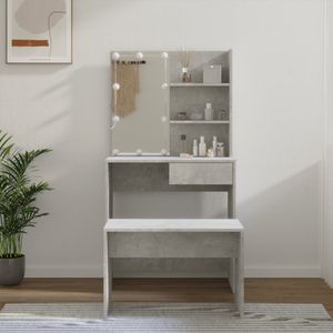 VidaXL-Kaptafelset-met-LED's-bewerkt-hout-hoogglans-wit