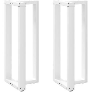 vidaXL Bartafelpoten 2 st T-vormig 40x35x(100-101) cm staal wit