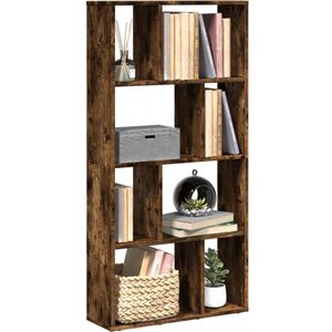 vidaXL Boekenkast 60x20x120 cm bewerkt hout gerookt eikenkleurig