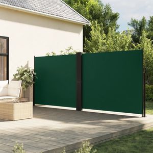 vidaXL Windscherm uittrekbaar 160x1000 cm donkergroen