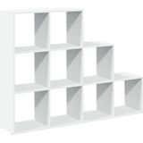 vidaXL Kamerscherm / boekenkast 3-laags 137,5x29x103,5 cm hout wit