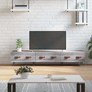 vidaXL Tv-meubel 150x36x30 cm bewerkt hout grijs sonoma eikenkleurig