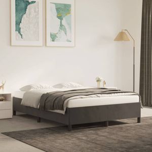 vidaXL - Bedframe - zonder - matrasx200 - cm - fluweel - donkergrijs