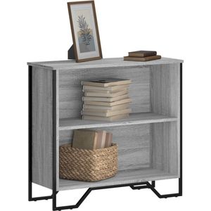 vidaXL Boekenkast 80x31x74,5 cm bewerkt hout grijs sonoma eikenkleur