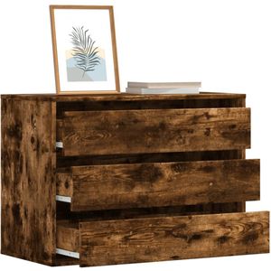 vidaXL Ladekast 80x41x58 cm bewerkt hout gerookt eikenkleurig