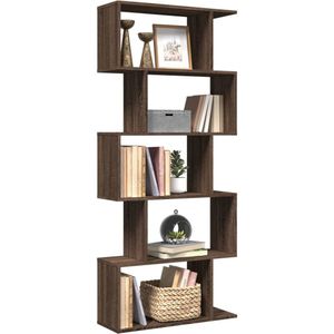 vidaXL Kamerscherm / boekenkast 5-laags 70x24x161 cm hout bruin eiken