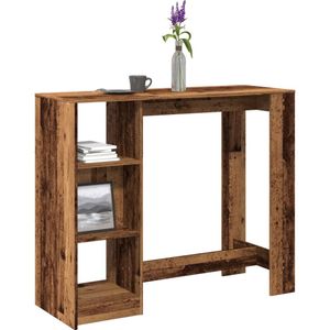 vidaXL - Bartafel - met - schapx46x103,5 - cm - bewerkt - hout - oud - houtkleurig