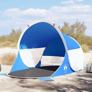 vidaXL - Strandtent - pop-up - waterdicht - azuurblauw