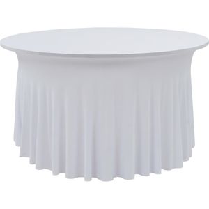 vidaXL 2 st Tafelhoezen stretch met rok 180x74 cm wit