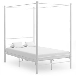 vidaXL Hemelbedframe metaal wit 120x200 cm