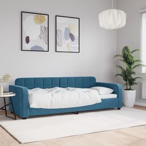 vidaXL Slaapbank 80x200 cm fluweel blauw