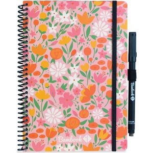 Bambook Floral uitwisbaar notitieboek: A5 softcover