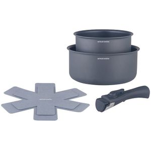 Klausberg 7693 - 6 delige pannenset - kookpannen - 16-18-20 cm - met