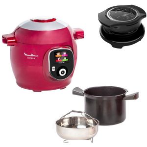 Multicooker Moulinex 180r Rood + Extra Crisp-deksel