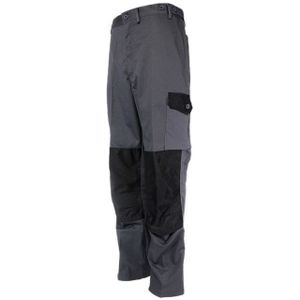 FLENSBURG Werkbroek Grijs/Zwart - Schildersbroek - Slijtvaste kniezakken - YKK rits - Comfortabele werkbroek