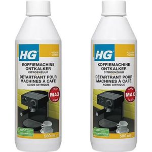 HG koffiemachine ontkalker citroenzuur - 2 stuks + gratis KwastenDiscounter spons