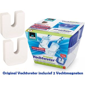 ACTIE Bison vochtvreter - 450 gram - inclusief 2 vochtmagneet navulling