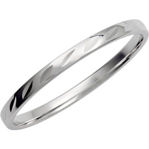 14K witgouden heren trouwring Wonder H231