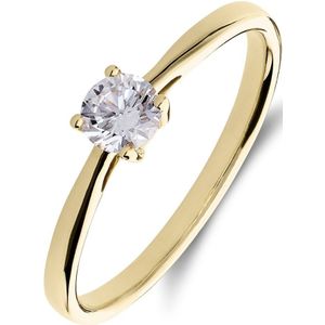 14 karaat gouden ring lab grown diamant 0,30ct