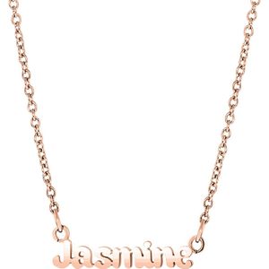 Stalen naamketting rose minimalistisch voor dames