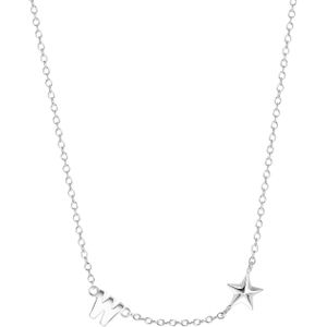 Zilveren ketting letter/stardust