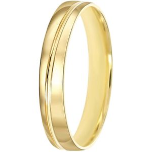 9K gele dames trouwring 4mm Sterre TW 457