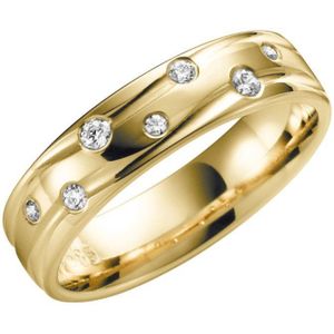 14K geelgouden dames trouwring diamant Daisy H147