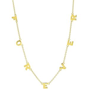 Zilveren ketting goldplated FOREVER