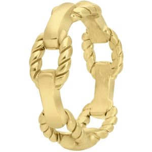 Stalen 18 karaat goldplated ring Iva