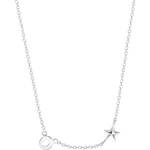 Zilveren ketting letter/stardust