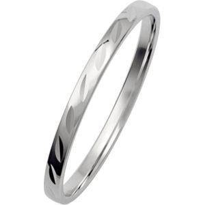 9 karaat witte dames trouwring Wonder H231